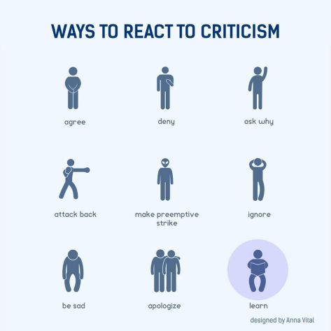ways to react to criticism